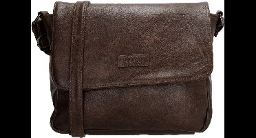 Beagles Murcia Schoudertas Dames - Crossbodytas met verstelbare schouderband - Tas van Imitatieleder met overslag - Donkerbruin