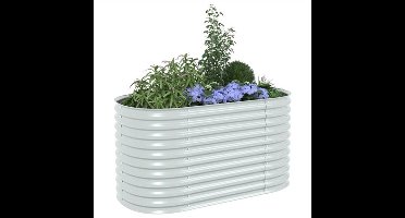 Moestuinbak – Kweektafel – Plantenbak – Verhoogde Bak – Tuinbak – Gegalvaniseerd Staal – 160x80x81 cm – Weerbestendig Zilver