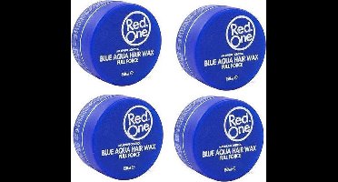 Red one Blue Hair Wax| Haarwax| Haargel| Gel| Aqua wax| Blauw Aqua haarwax| 4 stuks| 4 pieces