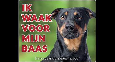 Jack Russell Terrier Waakbord - Ik waak voor mijn baas
