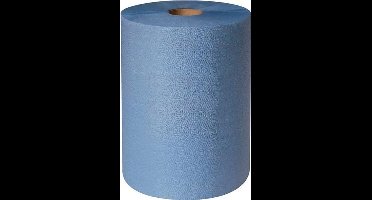 Poetsdoekrol blauw ca. 500 vel 38 x 36 cm 3-laags profesioneel