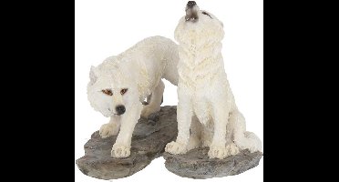 Nemesis Now - Before the Chase (Set of 2) Beeldjes/figuren - Wolf - Wit