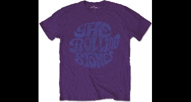 The Rolling Stones - Vintage 70s Logo Heren T-shirt - M - Paars