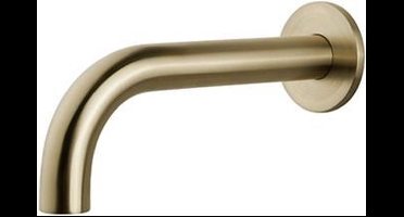 Wiesbaden Caral Inbouw Baduitloop 25 cm. - Goud Look - Geborsteld Messing