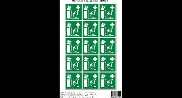 Pictogram sticker E028 Beademingsapparaat - 50x50mm 15 stickers op 1 vel