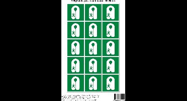 Pictogram sticker E045 Reddingsvest voor kinderen - 50x50mm 15 stickers op 1 vel