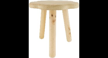 Side table paulownia wood 38x38x38cm bijzettafel in de vorm van een bloem