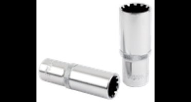 1/2 inch Dop 17mm, Lange Uitvoering, GearLock Dopsleutel