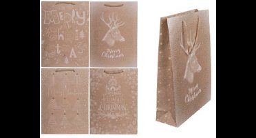 Kerst cadeautas kraft - nostalgisch a4 formaat
