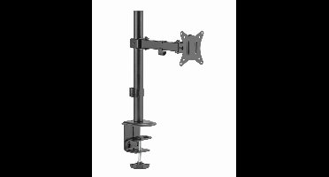 Gembird Bureau Monitorarm voor Enkele Monitor, 17–32 Inch, Tot 9 kg, 360° Rotatie voor Landschaps- en Portretmodus, 45° Kantelbaar, 90° Zwenkbaar, VESA-compatibel, Zwart