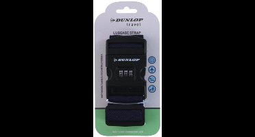 Dunlop Bagageriem – 1 x Bagageband met 3-cijferig Combinatieslot – Donkerblauw – Stevige Kofferband voor Veilig Reizen