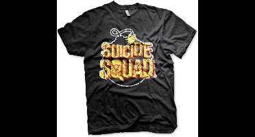 DC Comics Suicide Squad Heren Tshirt -S- Bomb Logo Zwart