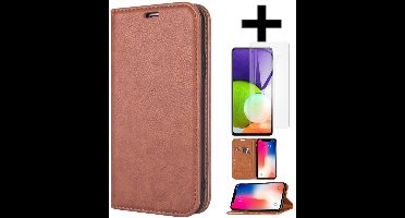 Rico Vitello Magnetische Wallet case Geschikt voor Samsung Galaxy A20E + Gratis screenprotector kleur Bruin