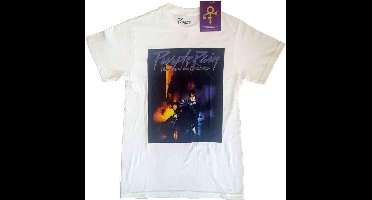 Prince - Purple Rain Square Heren T-shirt - S - Wit
