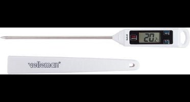 Velleman Digitale temperatuursonde, kerntemperatuur meten, roestvrij staal, -50-330 °C, lcd-scherm, hold-functie