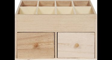 Graine Creative houten ladenkastje organizer 24x12x19 cm knutselen.