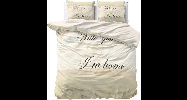 Dreamhouse With you - Dekbedovertrekset - Tweepersoons - 200x200/220 + 2 kussenslopen 60x70 - Creme