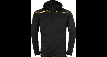Uhlsport Stream 22 Trainingsjas Met Capuchon Kind Zwart-Limoen Geel Maat 164