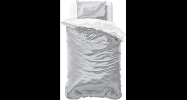 Dreamhouse Twee Kleuren Beauty Skin Care Dekbedovertrek - Eenpersoons - 140x200/220 + 1 kussensloop 60x70 - Grijs/Wit