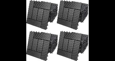 Casaria WPC Vlondertegels - Set van 44 Mozaïek 30x30cm - Antraciet