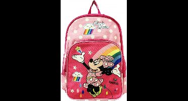 MINNIE MOUSE Rainbows Rugzak School Tas 6-12 Jaar Disney Roze