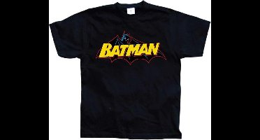DC Comics Batman Heren Tshirt -2XL- Retro Logo Zwart