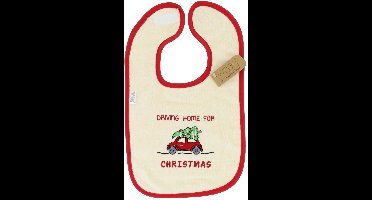 VIB® - 'Driving home for CHRISTMAS' beige-rood - Babykleertjes - Baby cadeau - zwangerschap aankondiging - geboorte cadeau