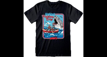Steven Rhodes x Jaws – My First Fishing Trip T-Shirt Zwart S