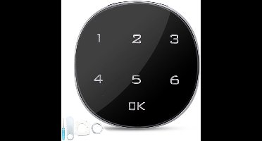 KARZO - Codecombinatiekastkluisslot, digitaal elektronisch touchscreen-wachtwoordgecodeerd slot met 19 x 15,8 mm installatiegat, voor kastbeveiliging 5,6 x 5,6 cm