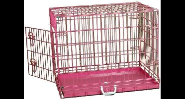 Topmast Bench roze gecoat  Small  61x42x49cm. Honden tot 10Kilo