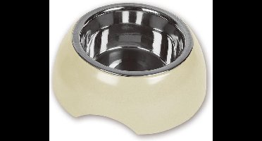 All for Paws - Melamine met RVS eetbak - Beige - 750ml