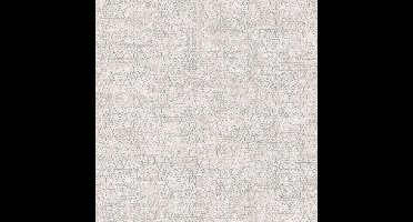 Couleurs geo beige/zilver hexagoon / lijnen (vliesbehang, zilver)