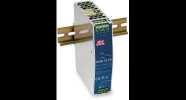 Mean Well NDR-75-48 DIN-rail netvoeding 48 V/DC 1.6 A 75 W Aantal uitgangen: 1 x Inhoud: 1 stuk(s)