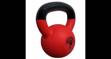 Gorilla Sports Kettlebell - Gietijzer - Vinyl - Gewicht - Rood - 28 kg