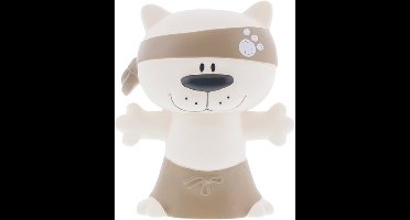 Spaarpot tijger ninja "Charly" wit-taupe