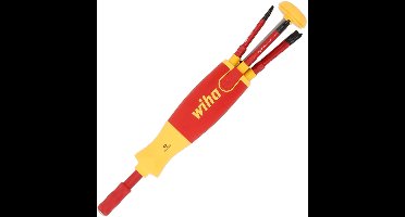 Wiha Schroevendraaier met bitmagazijn LiftUp electric Sleufkop, Phillips met 6 slimBits in blister - 38612