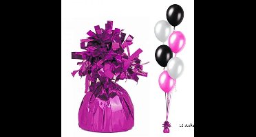 12 STUKS Ballon gewicht fuchsia donker roze.