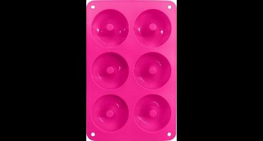 Scoby – Siliconen donut bakvorm – Donut Mould – Groot formaat – Hittebestendig – Herbruikbaar – Roze