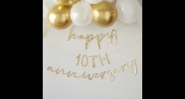 Happy Anniversary Goud Customisable
