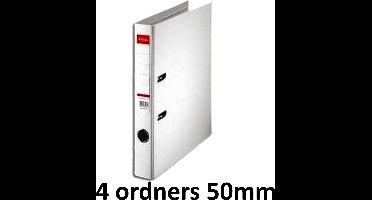 4 x Esselte Ordner Basic - rug 50mm - A4 - Wit
