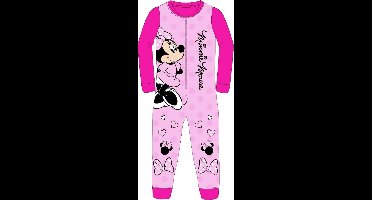 Minnie Mouse onesie - Maat 116/128 - Minnie Mouse jumpsuit / pyjama / huispak - Roze
