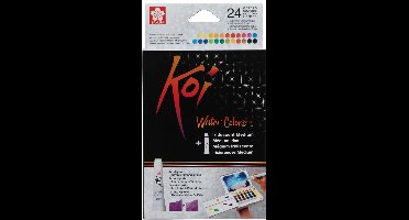Sakura Koi Water Colors Set 24 halve napjes + Iriserend Medium Tube