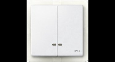 Merten MEG3424-0419 - dubbele wip met controlevenster IP44, poolwit, Systeem M