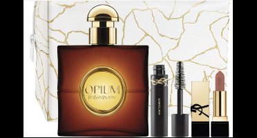 Yves Saint Laurent Opium giftset 50 ml Eau de Parfum + lippenstift 1.3g + extreme volume mascara 2ml
