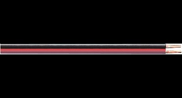 Luidspreker kabel (CCA) - 2x 1,50mm² / rood/zwart - 25 meter