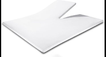 Sleeptime Splittopper Jersey Hoeslaken - Tweepersoons 160x200 cm - Stretch - Wit