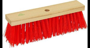Luva straatbezem buitenbezem rood groen 36 cm FSC kunststof.