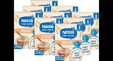 Nestlé Baby Cereals biscuit - 6+ maanden - compleet & makkelijk - alleen water toevoegen - 9 x 250g