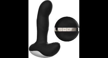 Power Escorts - Anaal Vibrator - Silicone Anal & Prostate Massager - handige afstandbediening - USB oplaadbaar - Anal - 7 Function - Pulsator - Heating - Trendy zwart - gave Cadeaubox- bo-63-00040