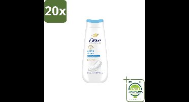 20 x Dove – Douchegel – Advanced Care Gentle Scrub – 225 ml - Grootverpakking - Vaatwasstrips - Douchegel - Exfoliatie - Huidverzorging - Zachte Douchegel - Schuim